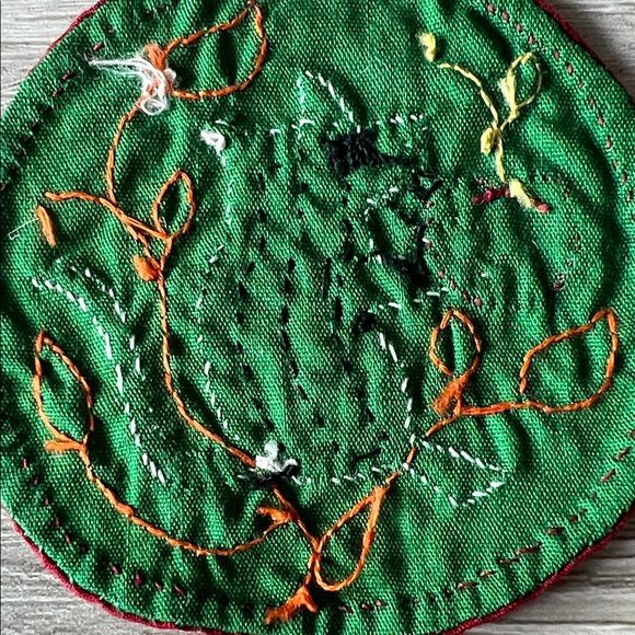 NWOT 90s Hand-Crafted MOLA Colorful Embroidered Design Coasters Patches - Picture 9 of 10